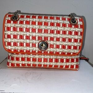 Kate Spade New York Natalia Straw Medium Flap Women's Convertible Shoulder Bag